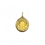 COLLANA SAN PIO IN ORO GIALLO E BIANCO 18 KT + COLLANA LACCIO IN OMAGGIO