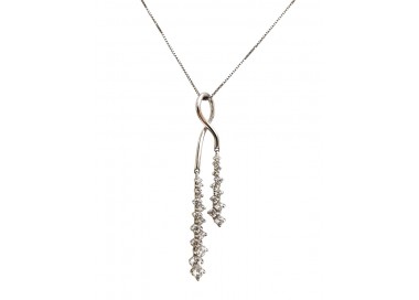 COLLANA SAN PIO IN ORO GIALLO E BIANCO 18 KT + COLLANA LACCIO IN OMAGGIO