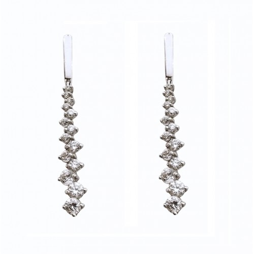 ORECCHINI CERCHI IN ORO BIANCO 18 KT LUCIDO
