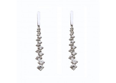 ORECCHINI CERCHI IN ORO BIANCO 18 KT LUCIDO