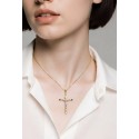 18 amarillo KT y collar de oro blanco 