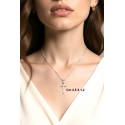 COLLANA CROCE DA DONNA IN ORO BIANCO 18 KT