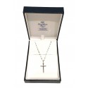COLLANA SAN PIO IN ORO GIALLO E BIANCO 18 KT + COLLANA LACCIO IN OMAGGIO