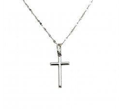 COLLANA SAN PIO IN ORO GIALLO E BIANCO 18 KT + COLLANA LACCIO IN OMAGGIO