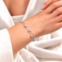 BRACCIALE DA DONNA IN ORO GIALLO 18 KT CON SFERE E ZIRCONI