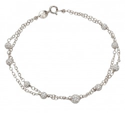 BRACCIALE DA DONNA IN ORO GIALLO 18 KT CON SFERE E ZIRCONI