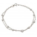BRACCIALE DA DONNA IN ORO GIALLO 18 KT CON SFERE E ZIRCONI