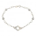 BRACCIALE DA DONNA IN ORO GIALLO 18 KT CON SFERE E ZIRCONI