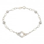 BRACCIALE DA DONNA IN ORO GIALLO 18 KT CON SFERE E ZIRCONI