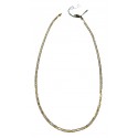 COLLANA SAN PIO IN ORO GIALLO E BIANCO 18 KT + COLLANA LACCIO IN OMAGGIO