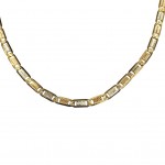 COLLANA CATENA UOMO IN ORO GIALLO E ROSA 18 KT