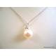 COLLANA MILUNA KIARA IN ORO BIANCO"PERLA E BRILLANTE"