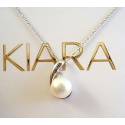 COLLANA MILUNA KIARA IN ORO BIANCO"PERLA E BRILLANTE"