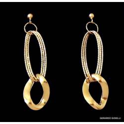 18 KT JAUNE OR BOUCLES D'OREILLES