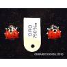 LADYBUG EARRINGS IN WHITE GOLD