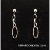 ORECCHINI PENDENTI IN ORO BIANCO18KT LUNGHEZZA 3 Cm