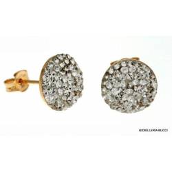 ORECCHINI IN ORO GIALLO 18 KT CON ZIRCONI