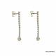 TENNIS IN WHITE GOLD EARRINGS 18 KT WITH ZIRCONIA 3.5 CM LONG