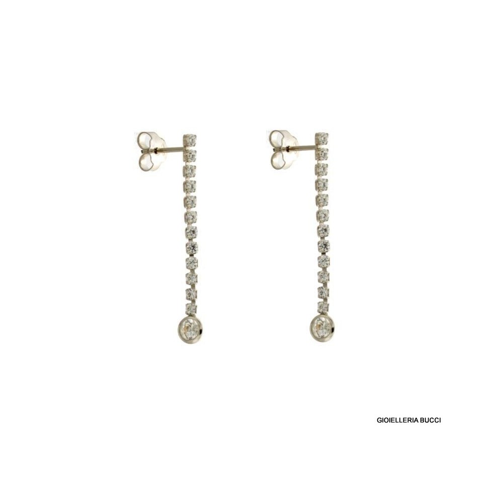 Orecchini Pendenti In Argento 925 Con Zirconi A Goccia - Cerchio Piccolo Ipoallergenici, Design Bohémien Per Donne E Ragazze, Confezione Regalo
