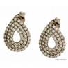 ORECCHINI A GOCCIA IN ORO BIANCO 18 KT CON ZIRCONI