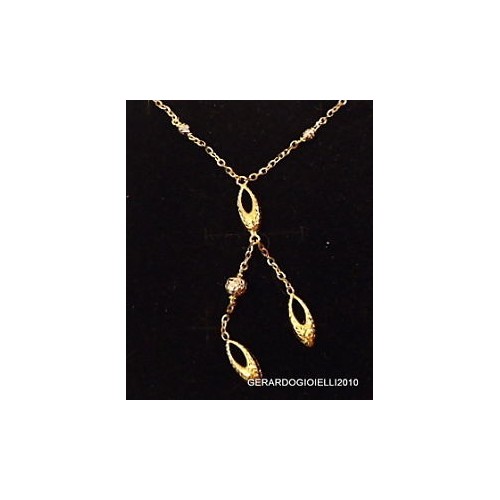 COLLANA IN ORO GIALLO18KT CON SFERE ORO BIANCO