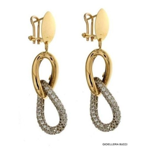 Orecchini Pendenti In Oro Bianco 9kt Con Zirconia Cubica - Collezione Carissima, Confezione Regalo Di Lusso (5.58.5729)