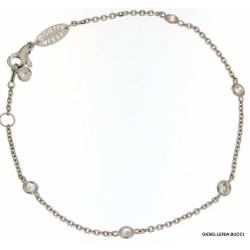 BRACCIALE IN ORO BIANCO 18 KT DA DONNA MODELLO TIFFANY CON ZIRCONI