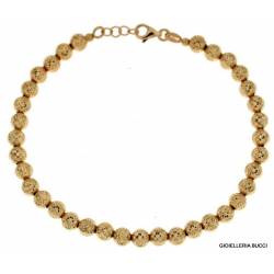 BRACCIALE UNISEX CON PALLINE IN ORO GIALLO 18 KT