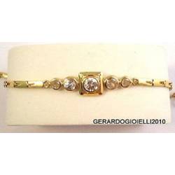 BRACCIALE IN ORO GIALLO 18KT E ZIRCONI DA DONNA
