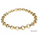 BRACCIALE DA DONNA IN ORO GIALLO E BIANCO 18 KT