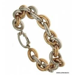 BRACCIALE IN ORO BIANCO E ROSA 18 KT DA DONNA