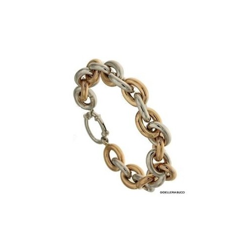 BRACCIALE IN ORO BIANCO E ROSA 18 KT DA DONNA