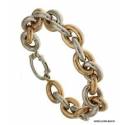 BRACCIALE CATENA IN ORO BIANCO E ROSA 18 KT DA DONNA