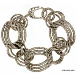 BRACCIALE CATENA IN ORO BIANCO 18 KT DA DONNA