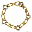 BRACCIALE CATENA DA DONNA IN ORO GIALLO E BIANCO 18 KT