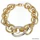 BRACCIALE DA DONNA IN ORO GIALLO E BIANCO 18 KT