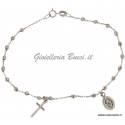 BRACCIALE ROSARIO UNISEX IN ORO BIANCO 18 KT