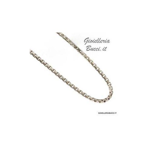 COLLANA VENEZIANA UNSEX IN ORO BIANCO 18 KT