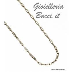 COLLANA CATENA UNISEX IN ORO BIANCO 18 KT