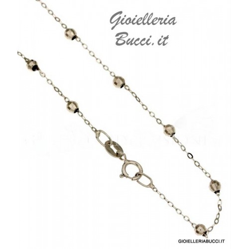 COLLANA UNISEX IN ORO BIANCO 18 KT