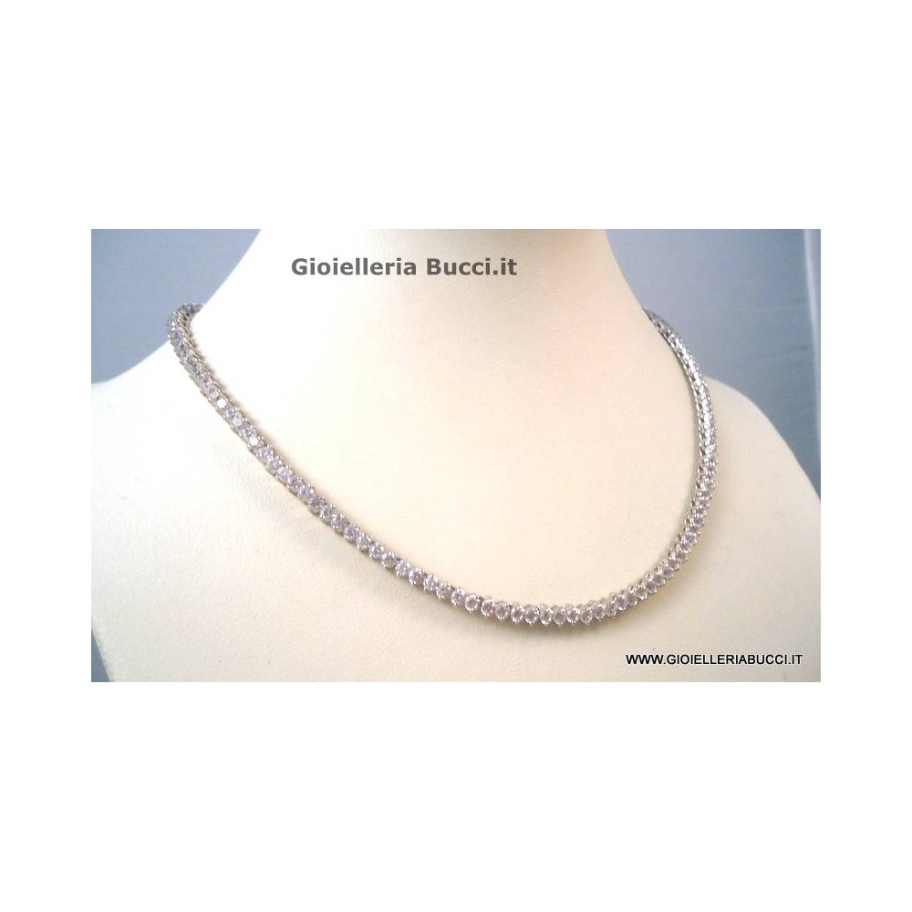 Collana Tennis Michooyel Con Zirconi 5A - Placcata Oro/Argento 3-6mm - Foto 10