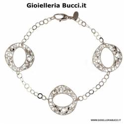 BRACCIALE IN ORO BIANCO 18 KT MODELLO TRAFORATO