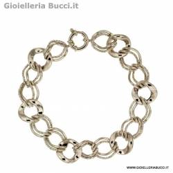 BRACCIALE DA DONNA A CATENA IN ORO BIANCO 18 KT