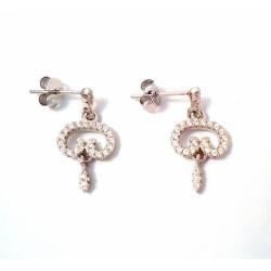 Orphelia Orecchini Donna In Argento 925 Rodiato Con Zirconi Bianchi A Taglio Brillante, Eleganti E Senza Tempo