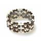 BRACCIALE KIARA PERLE BIANCHE CON SFERE KRISTAL COLOR BRONZO