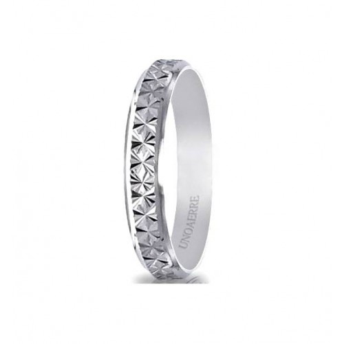 UNOAERRE WEDDING RING RING IN SILVER POLISHED WORKING RANGE