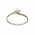 LADIES 18 KT WHITE GOLD SOLITAIRE RING