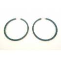 UNOAERRE CIRCLES EARRINGS IN SILVER with GLITTER 6.5 CM DIAMETER GREEN