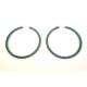 UNOAERRE cercles boucles d'oreilles en argent avec paillettes 6,5 CM diamètre vert