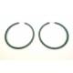 UNOAERRE CIRCLES EARRINGS IN SILVER with GLITTER 6.5 CM DIAMETER GREEN